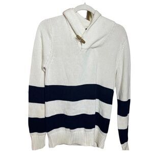 Bonobos Cream and Navy Striped Nautical Sweater RARE! Sz. M